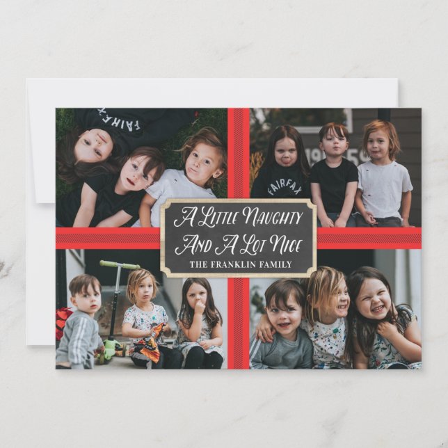 Un poco traviesa y una muy buena tarjeta de festiv (Anverso)