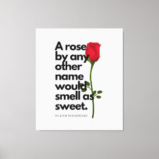 Un poema de Shakespeare y una rosa  Impresión en l