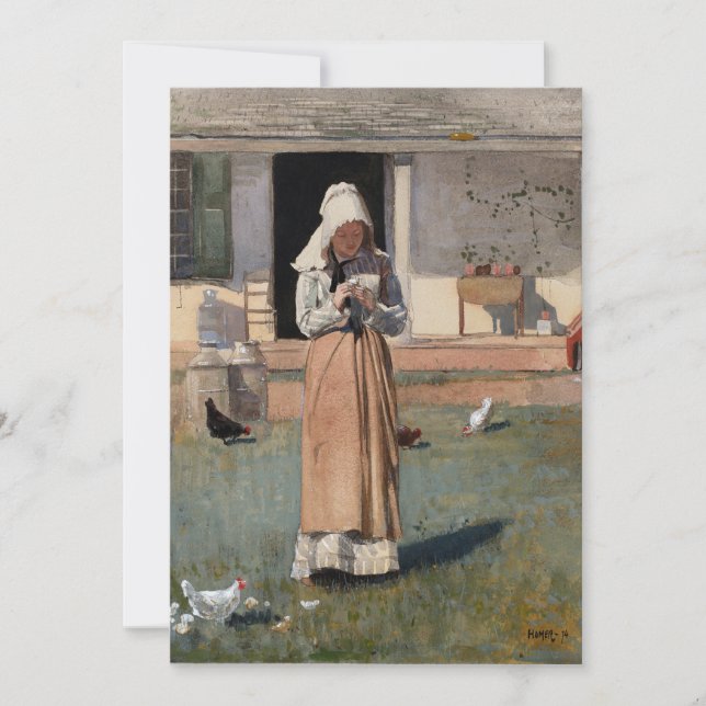 Un pollo enfermo | Winslow Homer (Anverso)