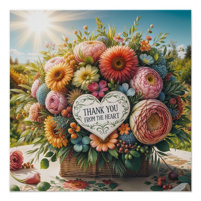 Un Poster afectuoso y floral (Anverso)