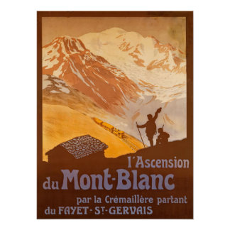 Un poster de arte para el turismo alpino en Mt Bla