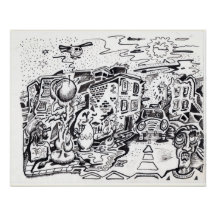 Un poster lujoso en casa de noche