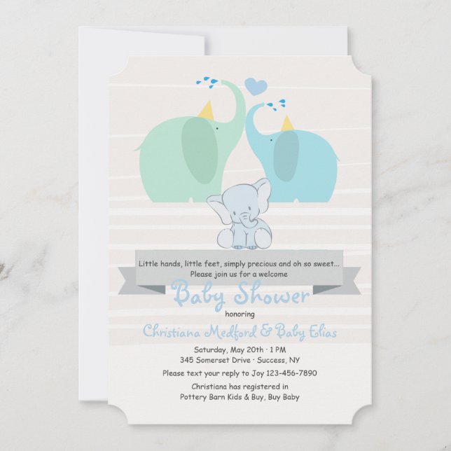 Un producto de nuestra invitación de Baby Shower (Anverso)