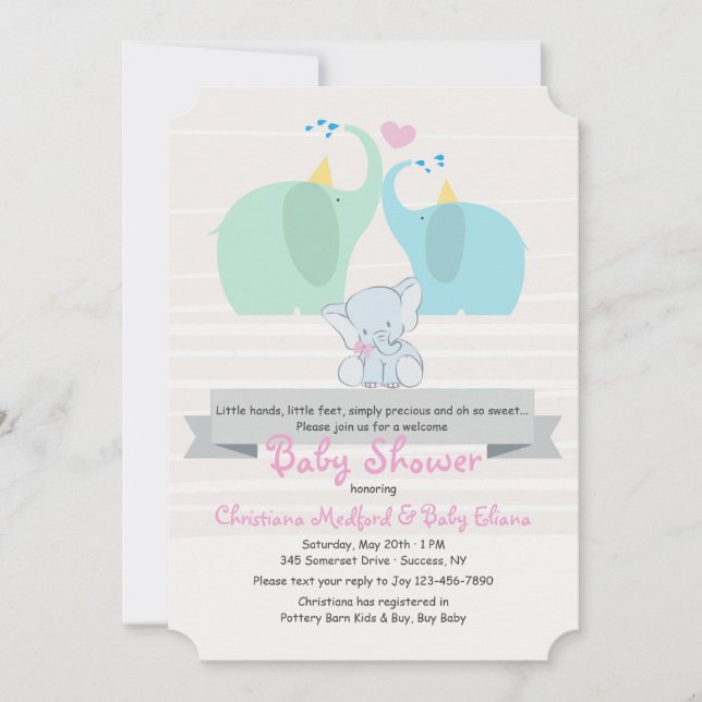 Un producto de nuestra invitación de Baby Shower (Anverso)