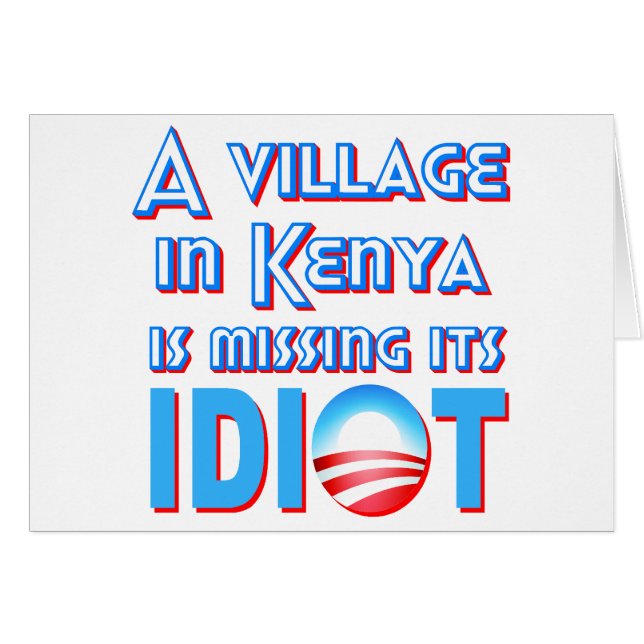 Un pueblo en Kenia está faltando a su idiota Obama (Anverso (Horizontal))