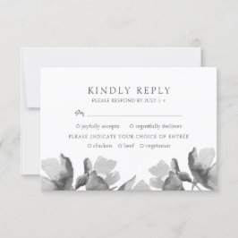 Un ramo de agua. Tarjeta RSVP de boda floral