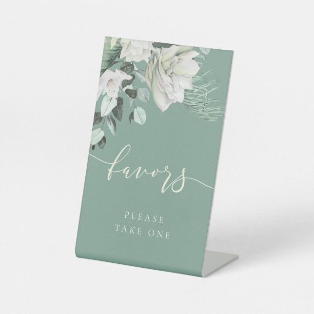 un ramo verde blanco favorece la señal de velador (Anverso)