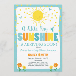 Un rayo de la invitación de Baby Shower Sunshine B