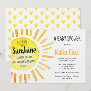 Un rayo de sol - Invitación de Baby Shower