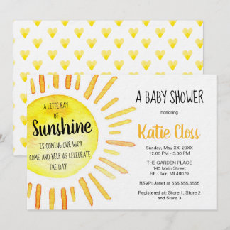 Un rayo de sol - Invitación de Baby Shower