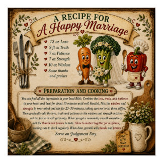 Un Receta para un Matrimonio Feliz Póster Cristian