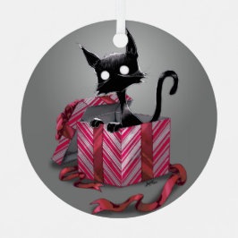 Un regalo de Boo Kitty Ornamento Metalizado