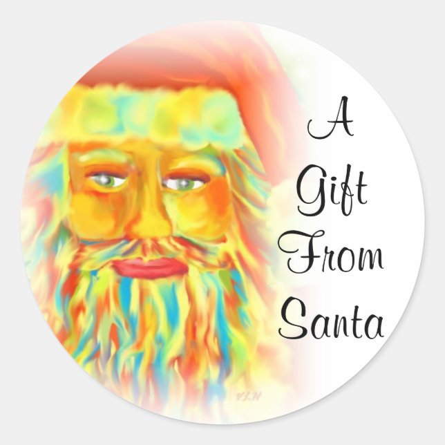 Un regalo de los Pegatinas de Santa Gift (Anverso)
