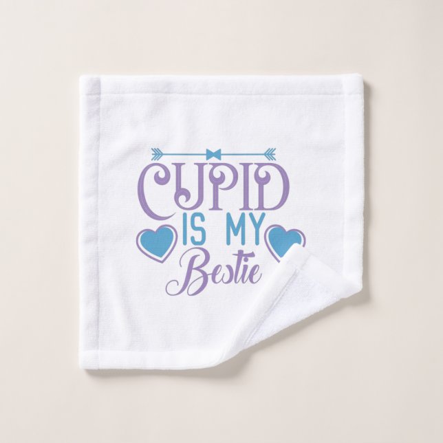 Un regalo de pareja Cupido es mi Bestie (Toallita)