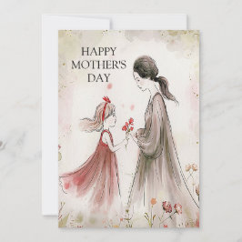 Un regalo del Día de la Madre en la tarjeta del Dí