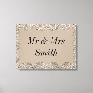 Un regalo inusual de lienzo boda personalizado