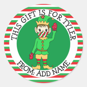 Un regalo para las etiquetas de regalo para el elf