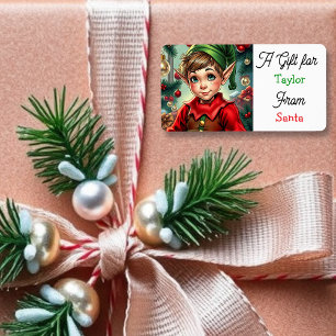 Un regalo para ti de Santa Etiqueta de regalo