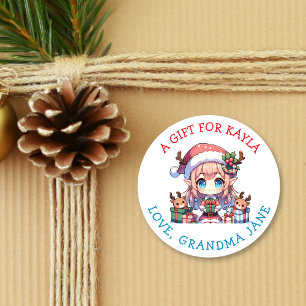 Un regalo para ti Etiqueta de regalo de Navidad
