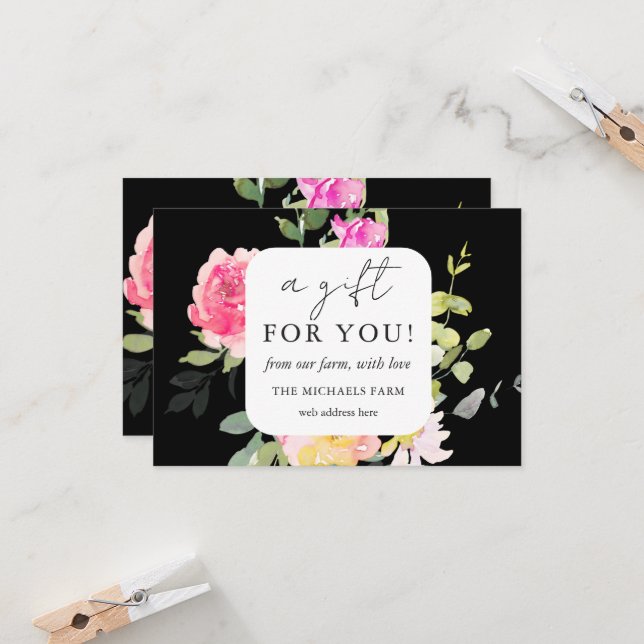 Un regalo para tu certificado de regalo floral de  (Anverso/Reverso In Situ)