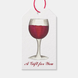 Un Regalo Para Usted Etiqueta De Regalo De Vino Ro