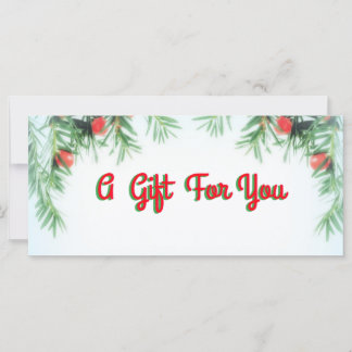 Un Regalo Para Usted Tarjeta De Regalo De Efectivo