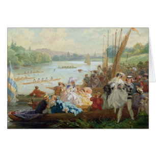 Un Regatta en Asnieres durante el segundo imperio