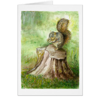 Un registro y una ardilla viejos