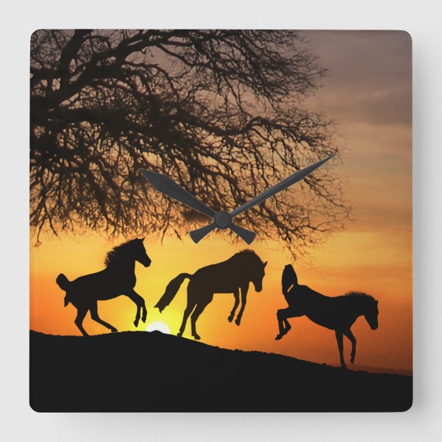 Un reloj de caballos divertido y caprichoso (Anverso)