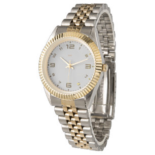 Un reloj de pulsera de dos tonos