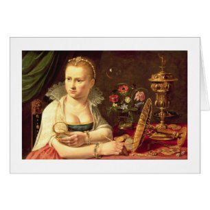 Un retrato de los vanitas de una señora creída ser
