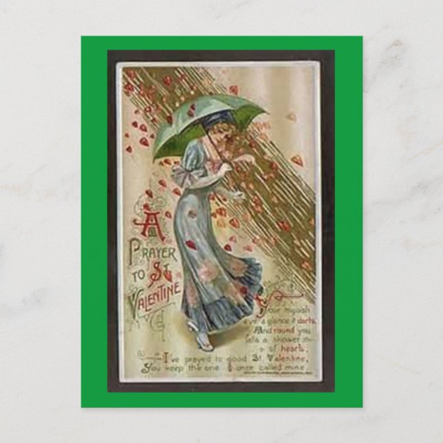 Un rezo a la postal de la tarjeta del día de San (Anverso)