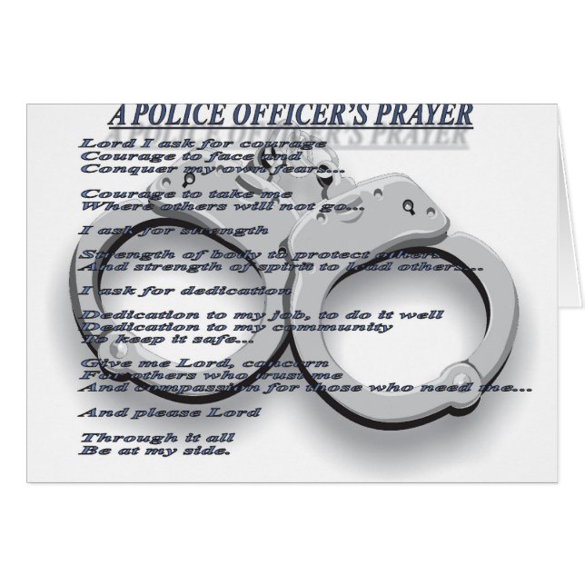 UN REZO DEL OFICIAL DE POLICÍA (Anverso (Horizontal))