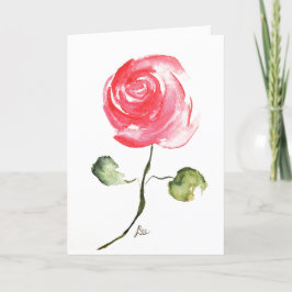 Un Rosa único, tarjeta de cumpleaños