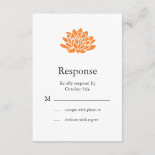 Un RSVP de flores de Lotus (naranja)