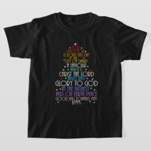 Un Salvador ha Nacido Camisetas de Navidad del Árb