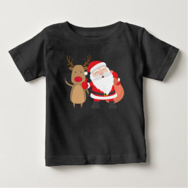 Un Santa Claus muy lindo y renos| Camisa
