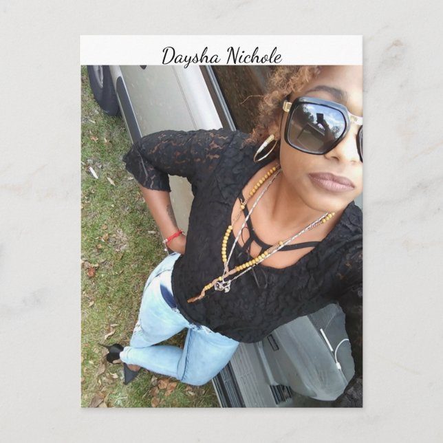 Un selfie de Daysha Nichole, postal (Anverso)