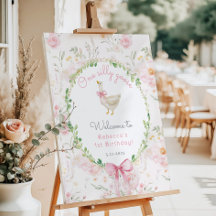 Un Silly Goose Arcoiris rosa Cumpleaños Bienvenida