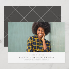 Un simple anuncio clásico de graduación de una fot