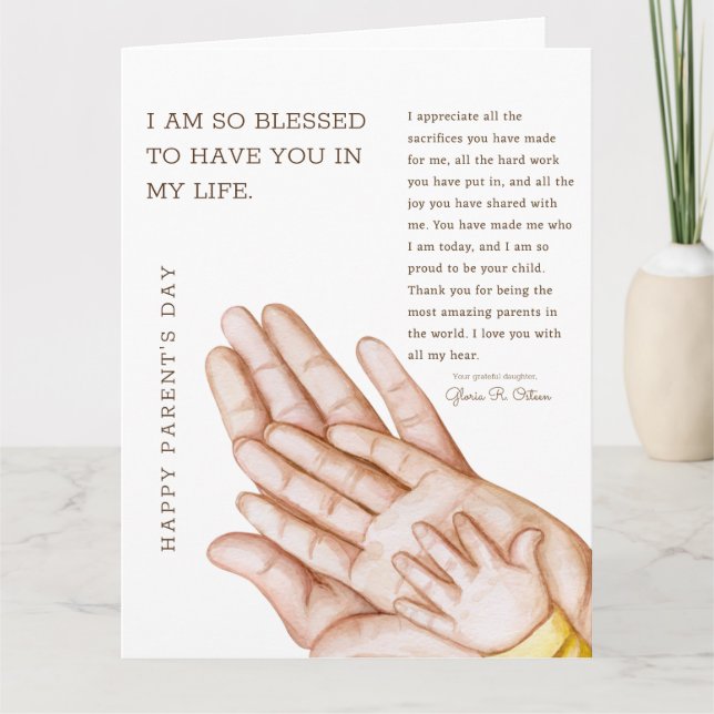 Un sincero agradecimiento a mis padres (Anverso)