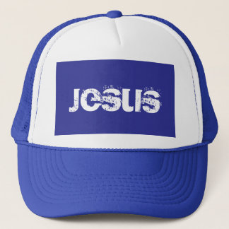 Un sombrero de camión de Jesús azul
