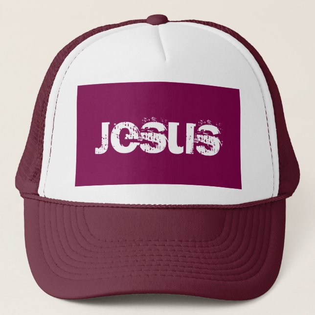 Un sombrero de camión morado de Jesús (Anverso)