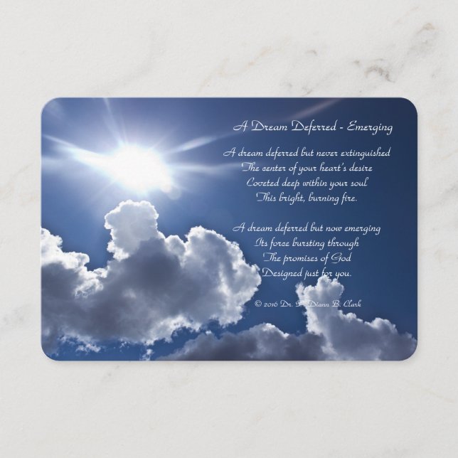 " Un sueño diferido - Emergiendo" 3x5 mate (Anverso)