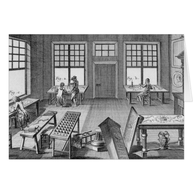Un taller de muebles dentro de la capa, del 'Encyo (Anverso (Horizontal))