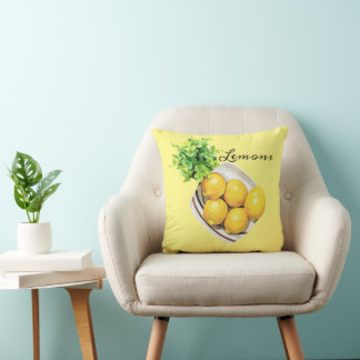 Un Tazón De Cojín decorativo De Lemones