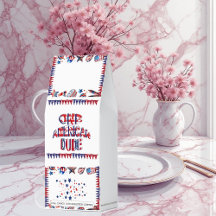 Un tipo americano rojo blanco azul cuatro de juli