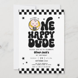 Un tipo feliz 1er cumpleaños invitación