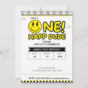 Un tipo feliz cumpleaños tipo genial invitación
