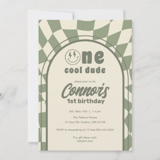 Un tipo genial: Invitación para el primer cumpleañ